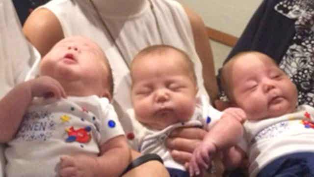 PHOTOS: Rare identical triplets born on Long Island