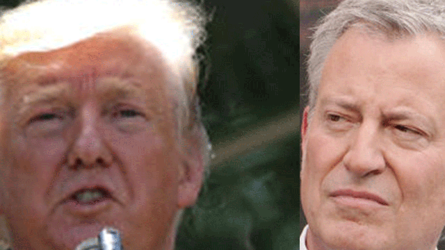Trump and de Blasio in war of words