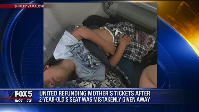 United apologizes after giving away toddler's purchased seat