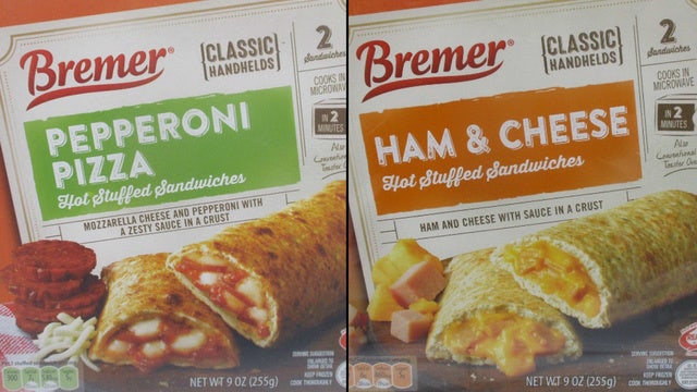 Bremer frozen stuffed sandwiches recalled; 'high health risk' of plastic contamination