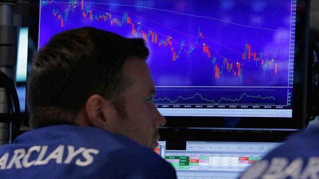 Dow closes down 588 points