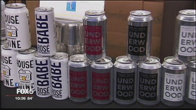 Wine in a can growing in popularity