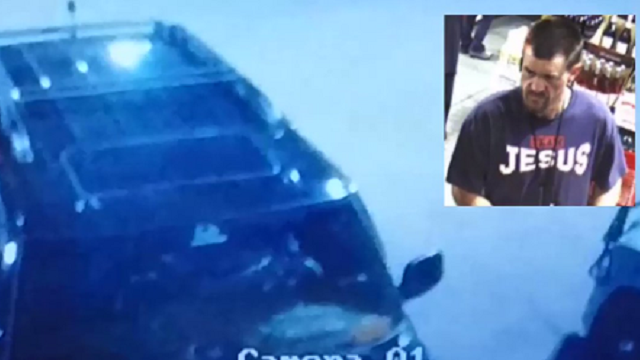 Man wearing 'Team Jesus' shirt wanted by police