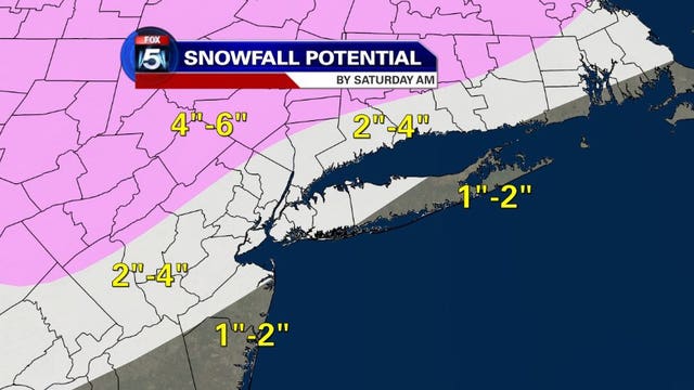 Snow and freezing rain for Tristate New York area