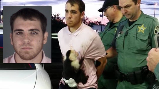 Auto theft suspect arrested with monkey latched onto his shirt