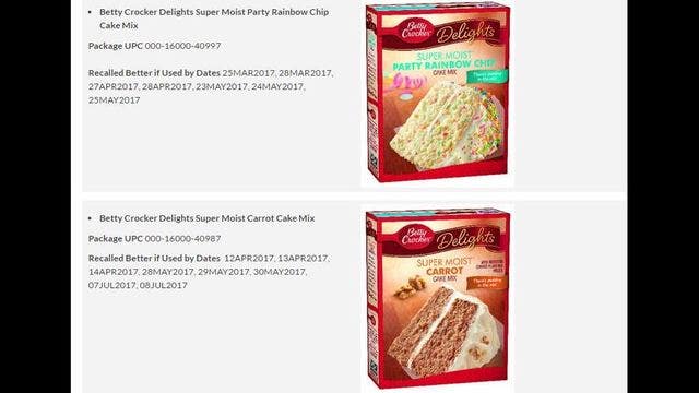 General Mills recalls Betty Crocker cake mix