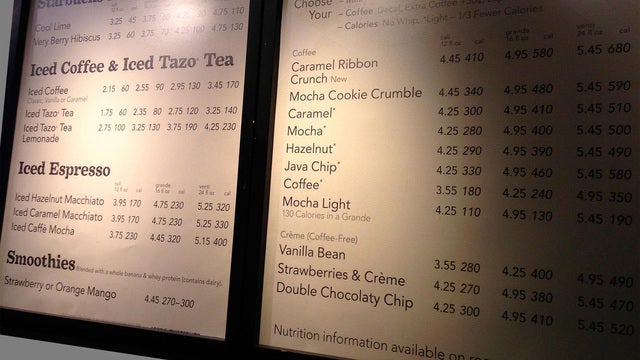 Questions raised about impact of menu calorie counts