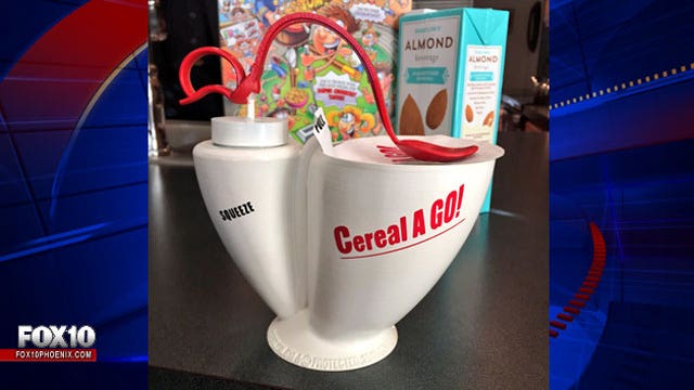 Retired Army paratrooper creates easier way to eat cereal