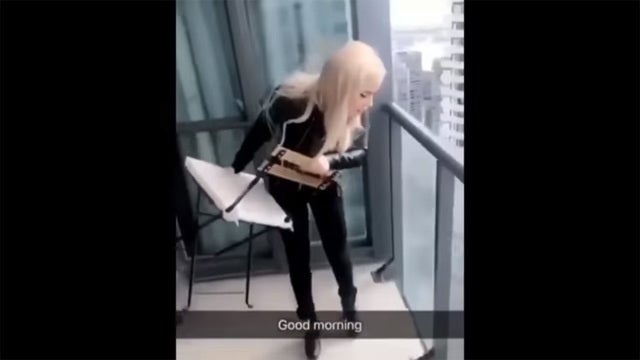 Woman charged with tossing chairs from Canada high-rise