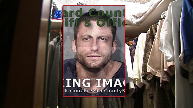 Fugitive found hiding inside man's closet