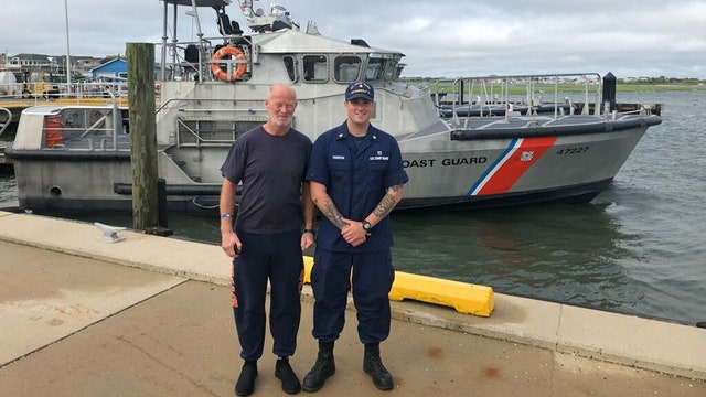 Man trying to row a boat to Scotland rescued off Jersey Shore