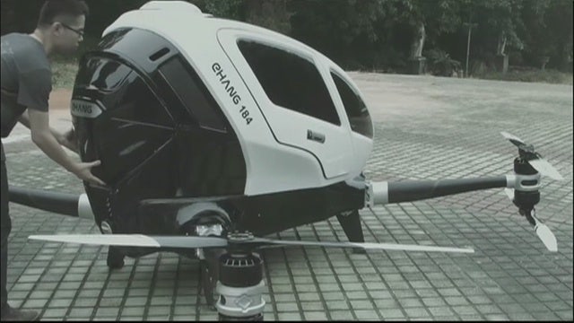 Chinese drone maker unveils human-carrying drone