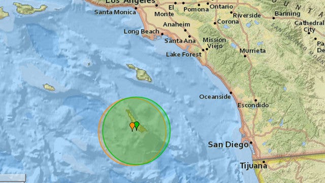 Second 4.3-magnitude earthquake strikes off SoCal coast Wednesday, near San Clemente Island