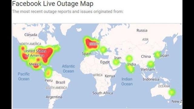 Facebook outage reported