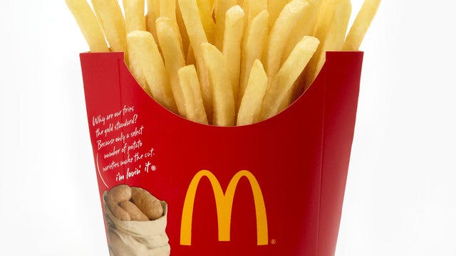 Get free McDonald's french fries every Friday in 2018