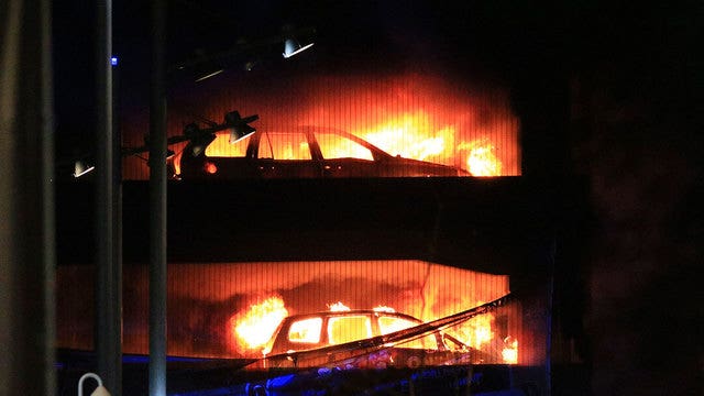 Parking garage fire destroys roughly 1,400 cars in UK