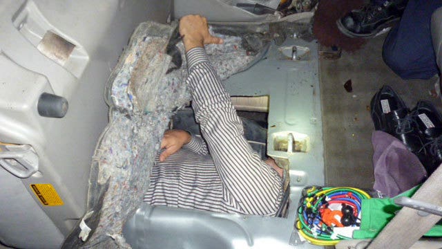Man hides in gas tank to try to sneak into US