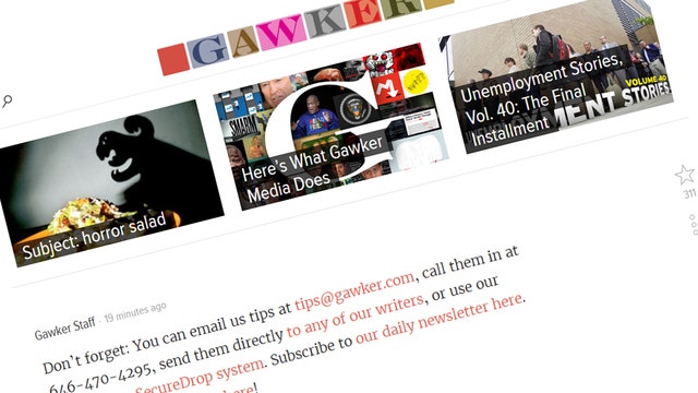 Gawker.com dies next week, killed by an unhappy subject