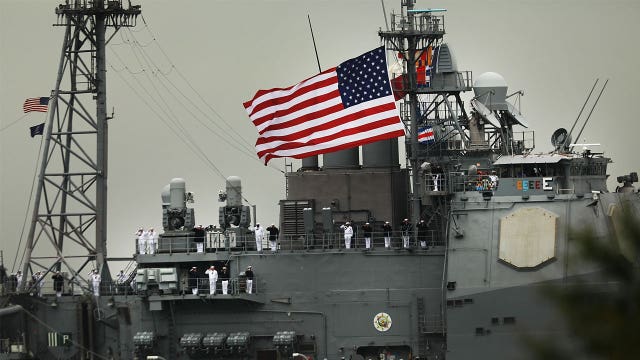 U.S. Navy reviewing wearing of Trump patches aboard ship