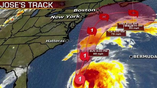Tropical Storm Jose upgrades to hurricane; potential tropical storm watches in US