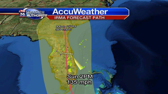Irma forecast path shifts back west