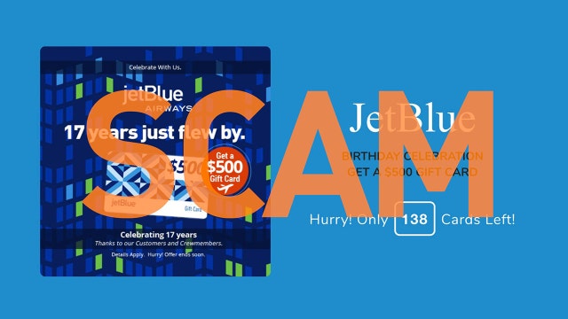 JetBlue warns of social media scam