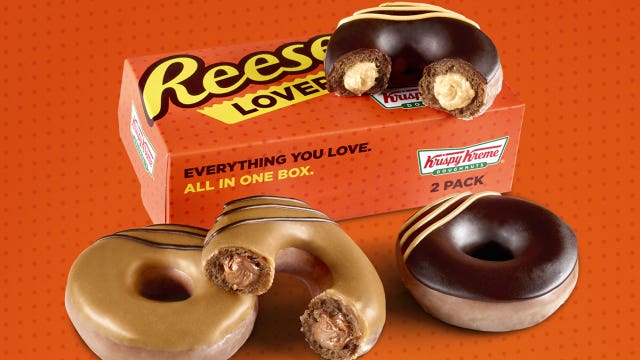 Krispy Kreme releases new Reese's Lovers peanut butter-filled doughnuts