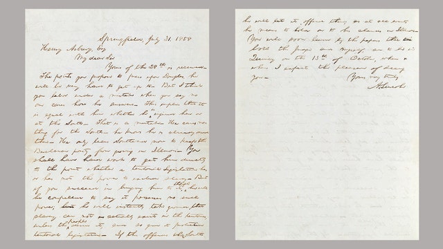 Abraham Lincoln slavery letter to be auctioned