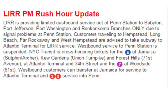 LIRR service resumes following signal problems