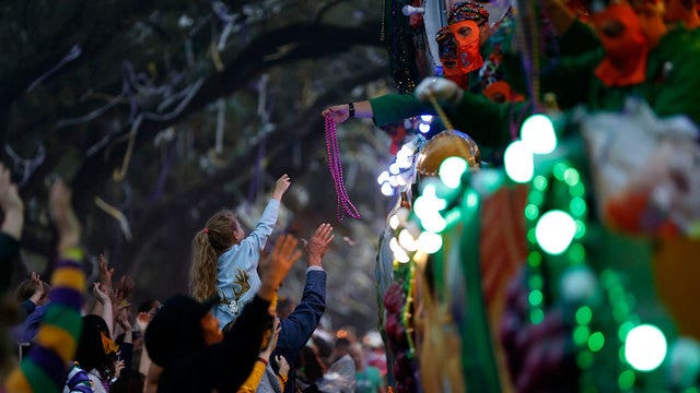 Tons of Mardi Gras beads down the drains in New Orleans