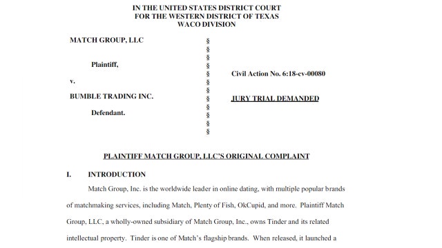 Tinder, Bumble swipe at each other with lawsuits