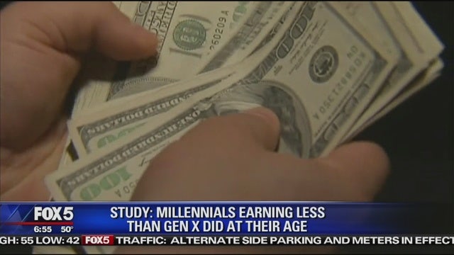 Millennials making less than Gen Xers