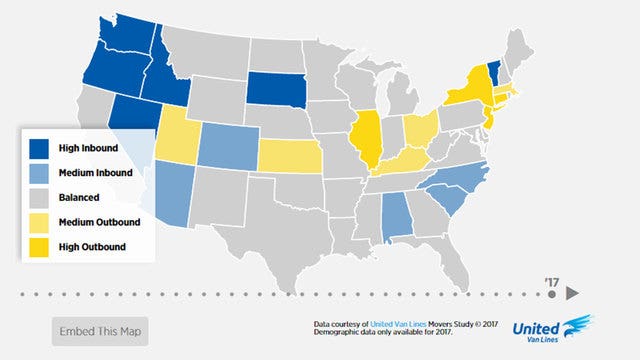 People continue to leave Northeast to move west