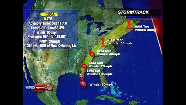 Nate could hit US as Category 2 hurricane