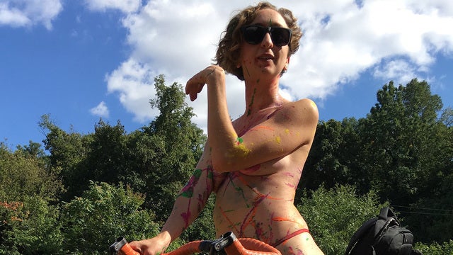 Bikers in the buff ride through Philadelphia