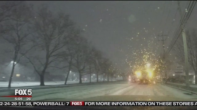 Overnight snow causes mess for morning commute