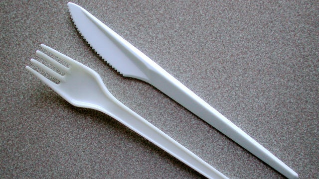 France bans plastic dishes and utensils