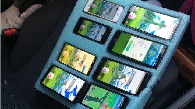 Driver was playing Pokemon Go on 8 phones