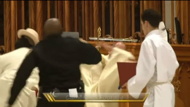 Man punches auxiliary bishop during mass at Newark church