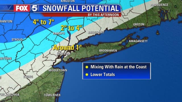 New York City suburbs get more snow