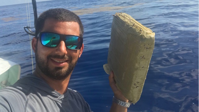 Florida fisherman hooks bale of marijuana