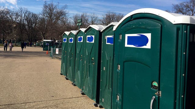 Portable toilet names covered for inauguration