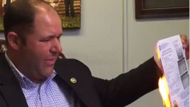 Traffic ticket? State lawmaker says no problem, just burn it