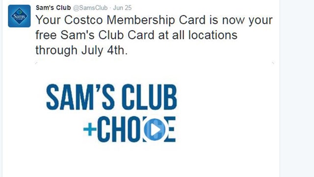Sam's Club accepts Costco cards through July 4