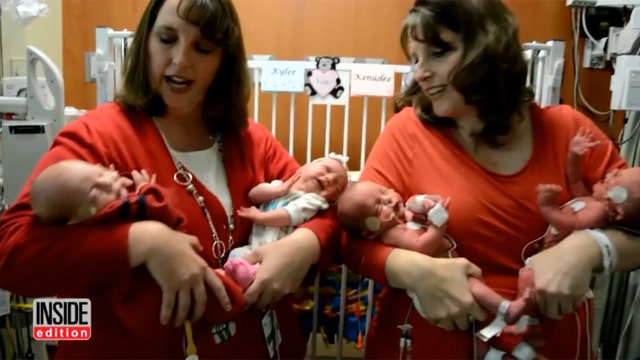 Twins with twins give birth to twins