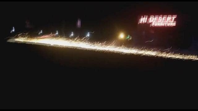 Police chase ends with suspect screeching by on tire rims and it's all caught on video