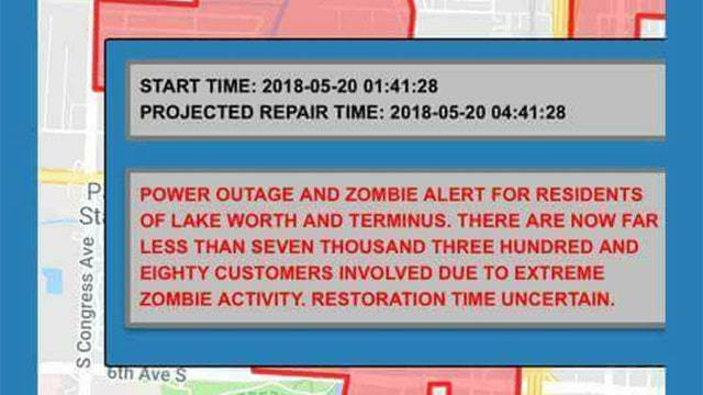 Florida city sends out zombie alert