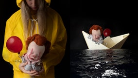 Newborn transformed into Pennywise for ‘It’-themed photo shoot