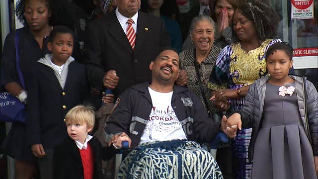 NYPD officer who was hit in the head with a metal chair is released from hospital