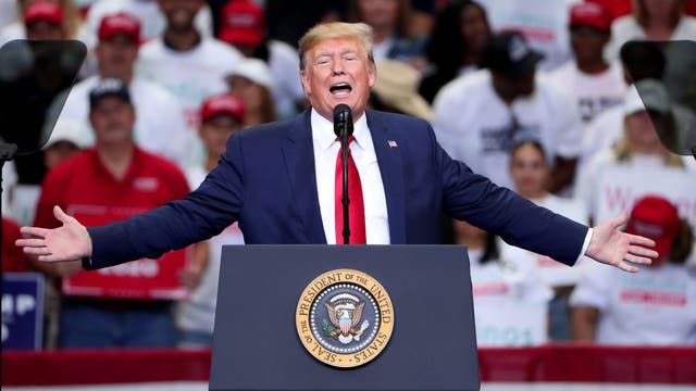 Trump, in Texas, bashes Democrats as 'crazy,' unpatriotic